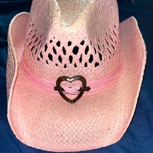 Pink Straw Cowboy Hat - Saddleback Brand - Tags Attached